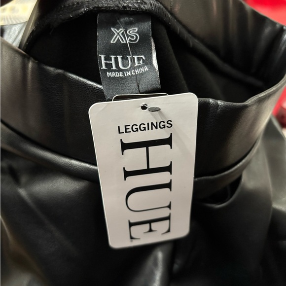 NWT Hue slit faux leather leggings - Picture 3 of 4